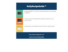 Tablet Screenshot of dailyrecipeguide.com